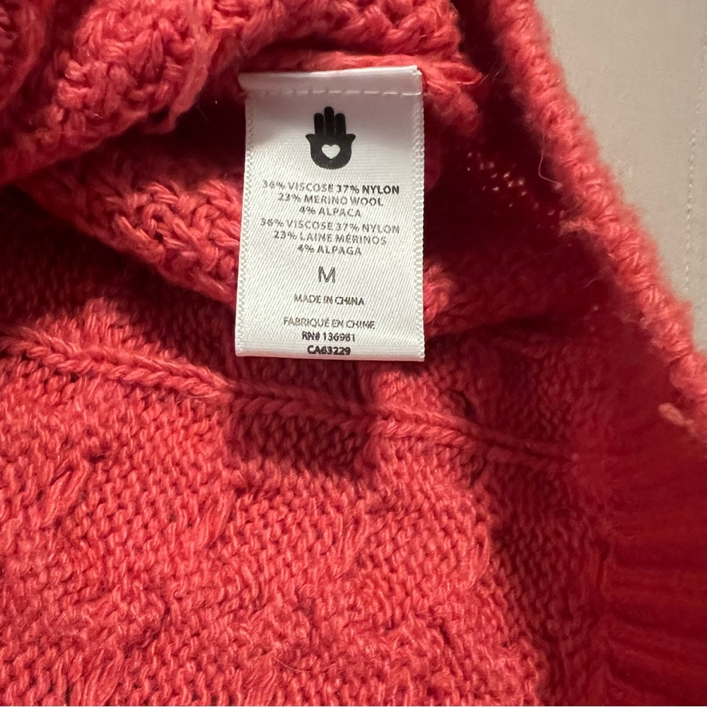 Spiritual Gangster Coral Cable Knit Sweater - Picture 4 of 6